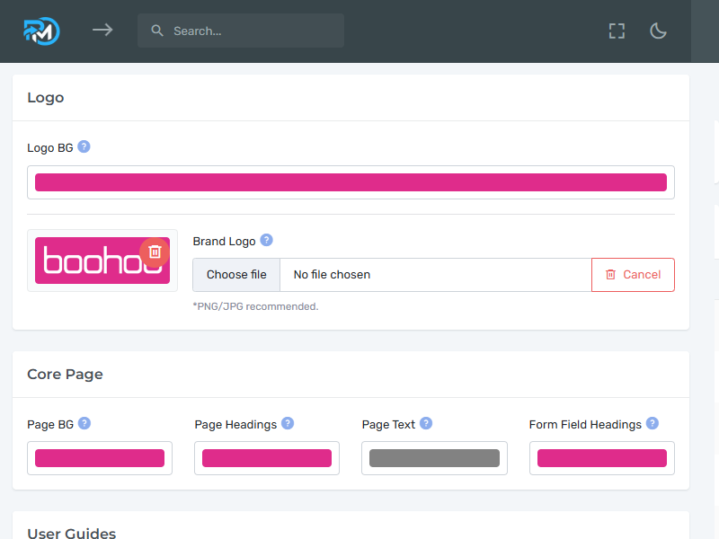 Branded returns experience